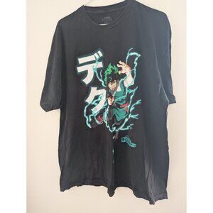 My Hero Academia Short Sleeve Graphic Crewneck T-Shirt Black 2XL 50/52